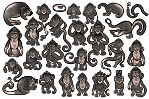 Hanuman the Hindu monkey god tattoo idea