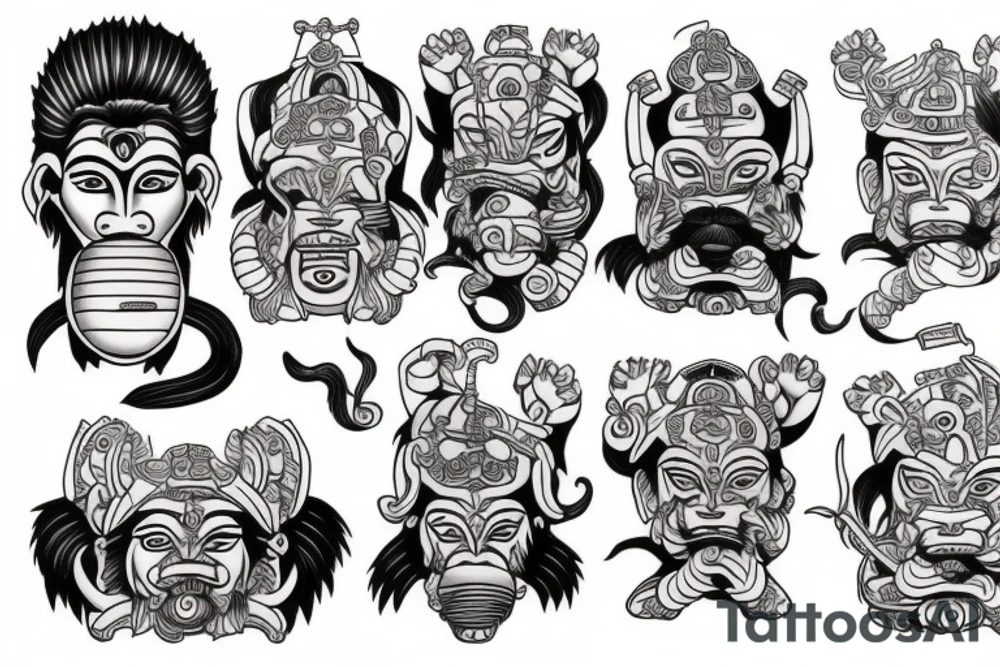 Hanuman tattoo idea
