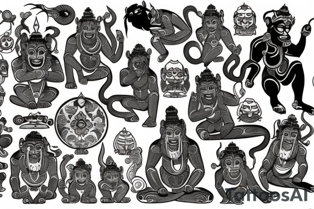 Hanuman tattoo idea