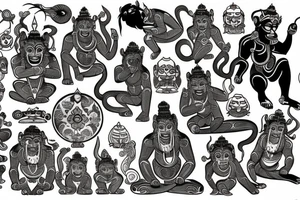 Hanuman tattoo idea