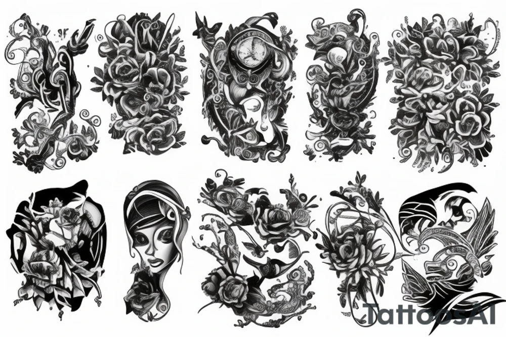 Sleeve timeless tattoo idea