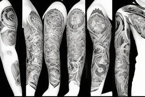 Sleeve timeless tattoo idea