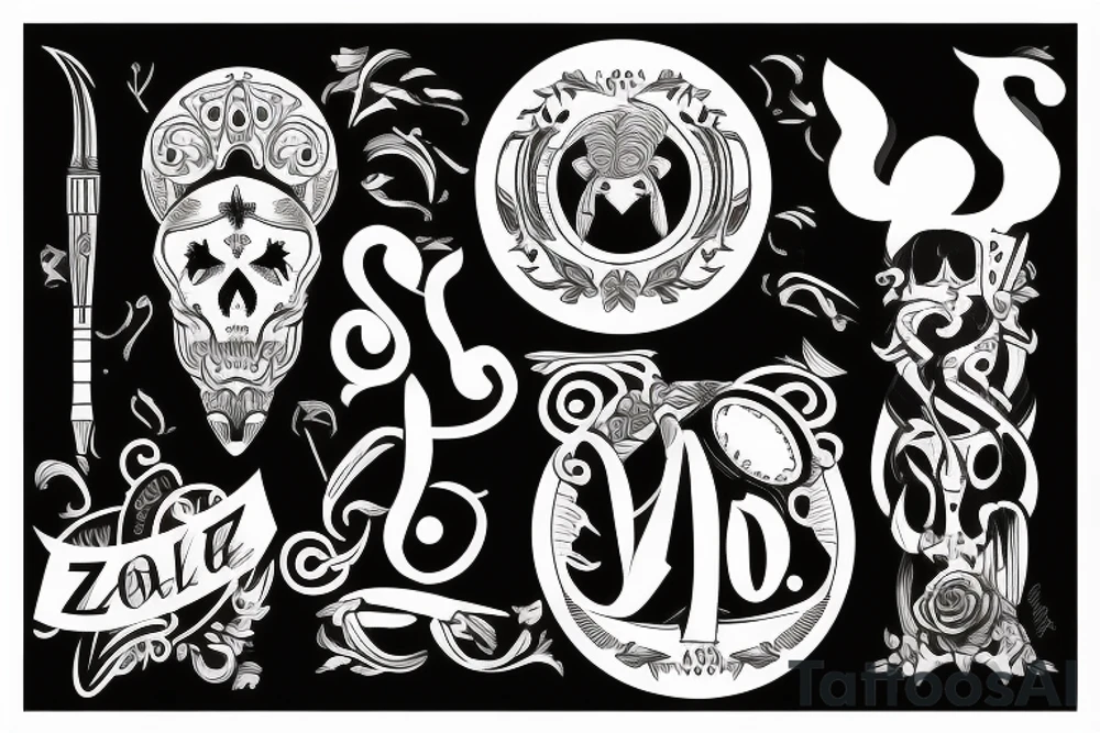 tatuaje con el nombre zoe tattoo idea