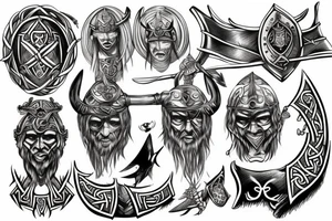 Viking warriors tattoo idea