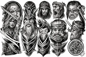 Viking warriors tattoo idea