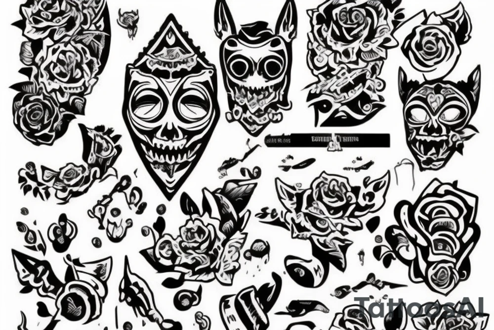 сова с большими глазами сидящая на ветке tattoo idea