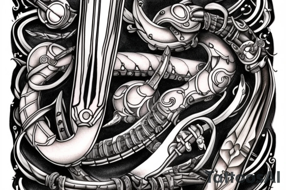 libra sword tattoo idea