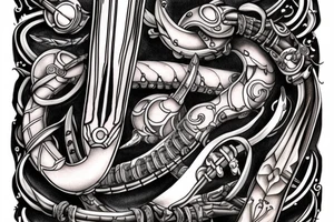 libra sword tattoo idea