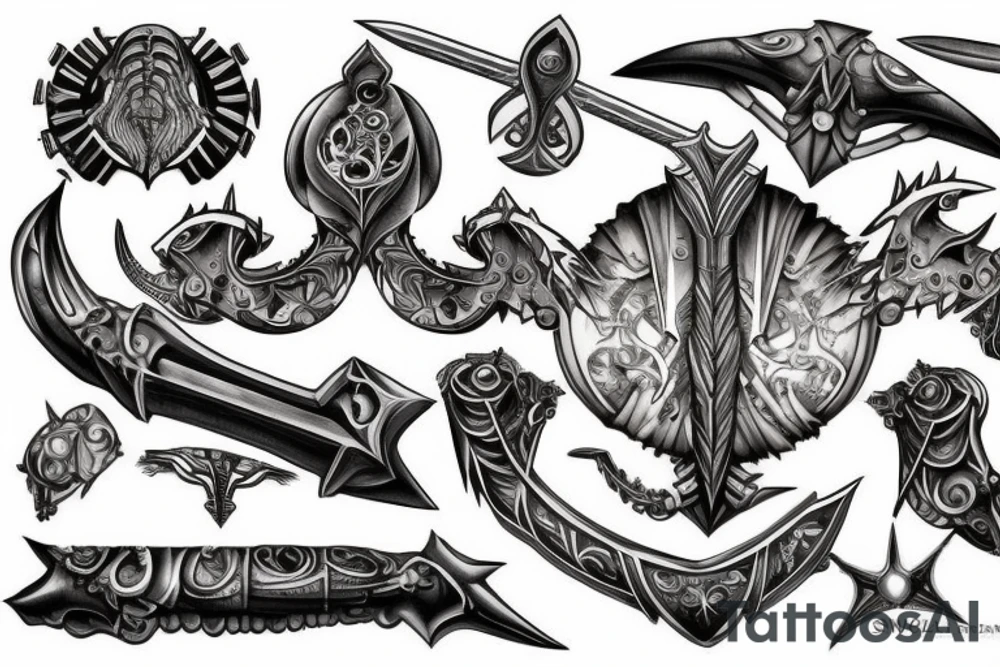 libra sword tattoo idea