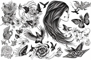 A girl learning to fly tattoo idea
