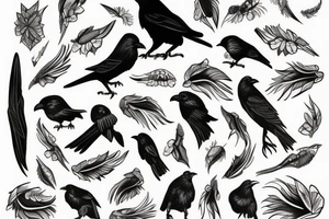 crow eye tattoo idea