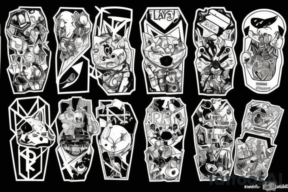 Prison style, Videogame, DEADMAU5 tattoo idea
