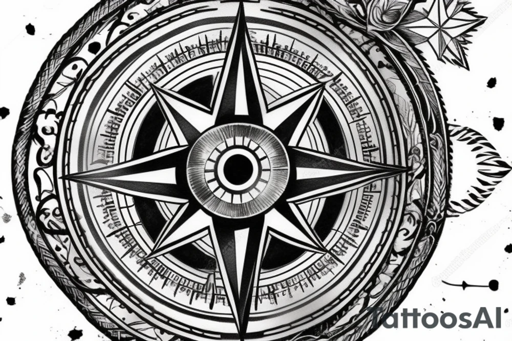Compass tattoo idea