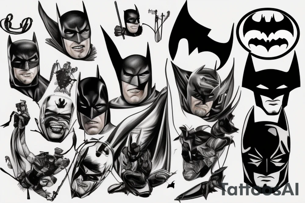 A mash of batman and hunting tattoo idea