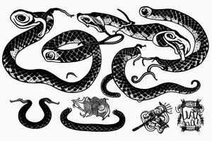 rattlesnake with gun tattoo idea