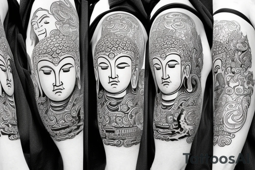 Buddha fudo tattoo idea