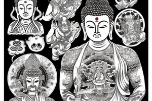 Buddha fudo tattoo idea