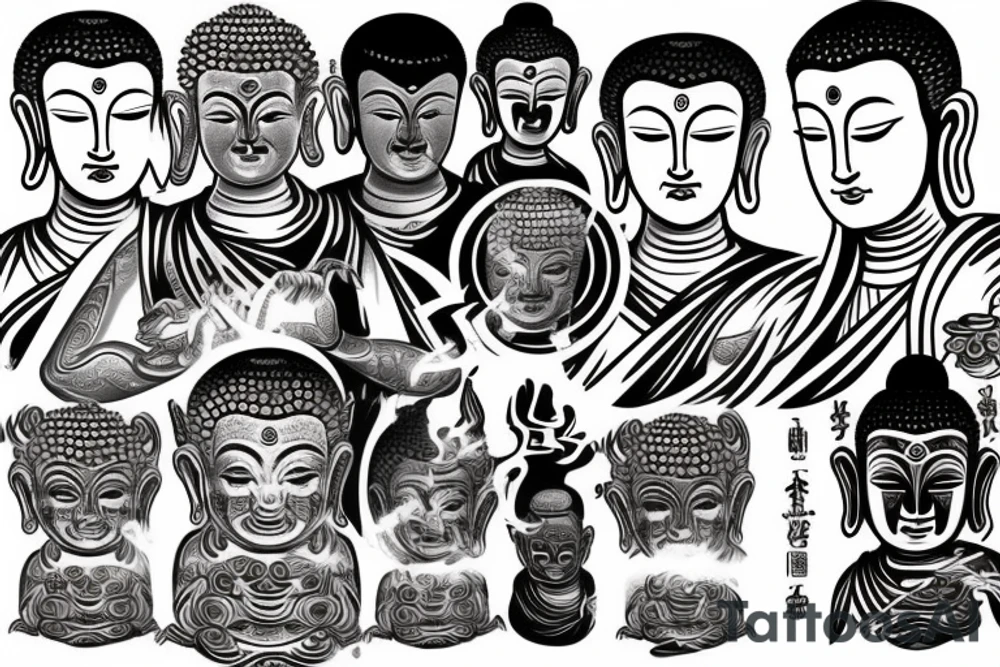 Buddha fudo tattoo idea