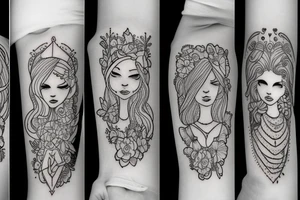 4 daughters tattoo idea