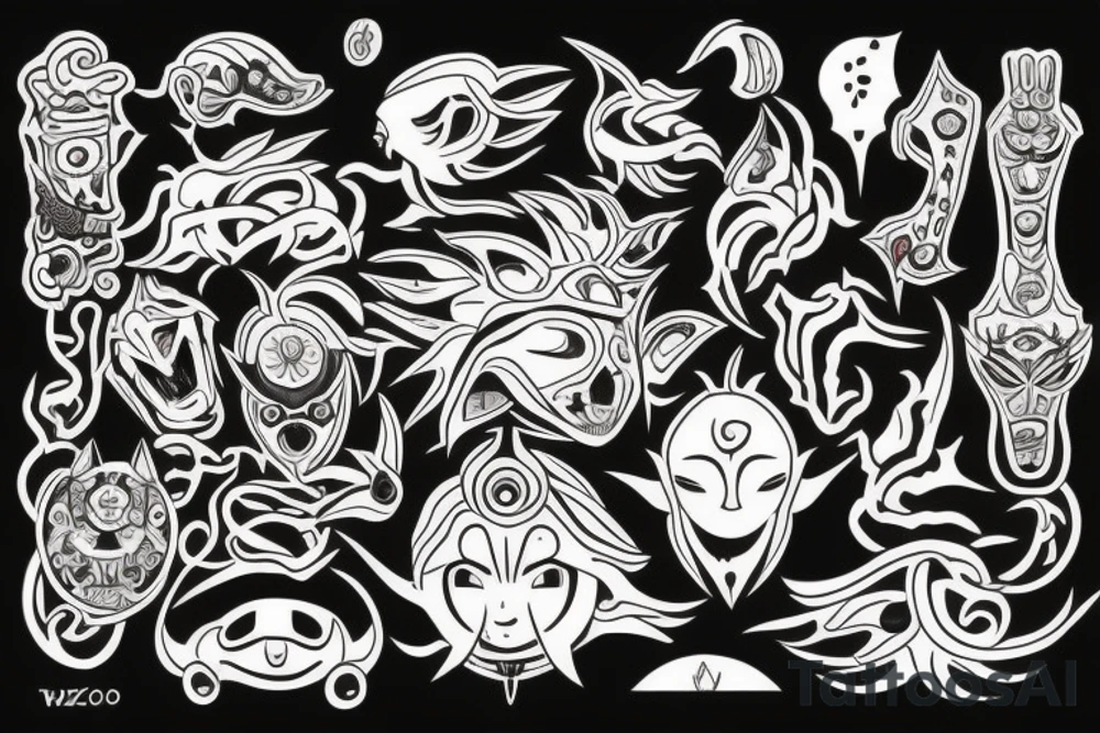 weird vibe but not too much tattoo idea