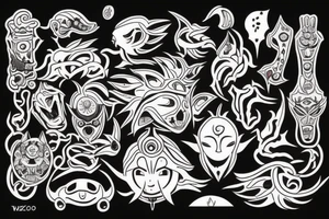 weird vibe but not too much tattoo idea