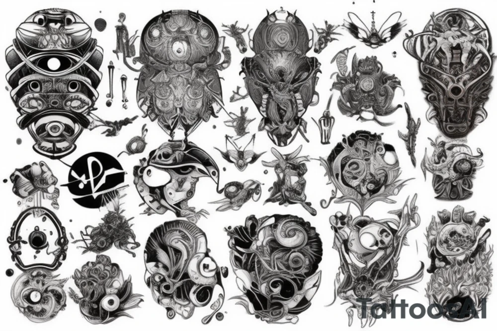 weird vibe but not too much tattoo idea