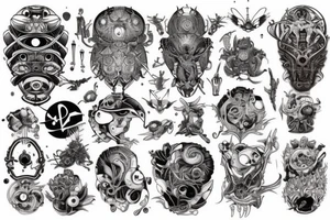 weird vibe but not too much tattoo idea