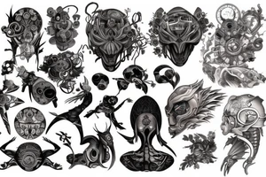 weird vibe but not too much tattoo idea