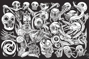 weird vibe but not too much tattoo idea