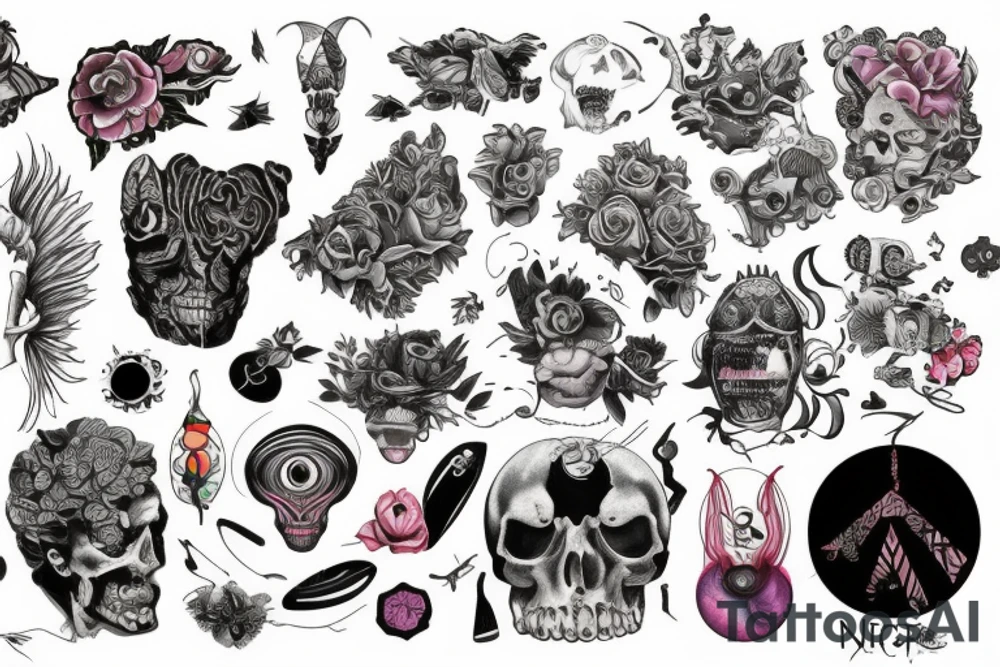 weird vibe but not too much tattoo idea