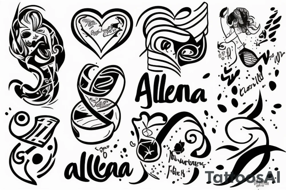 The word Aleana tattoo idea
