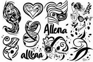 The word Aleana tattoo idea
