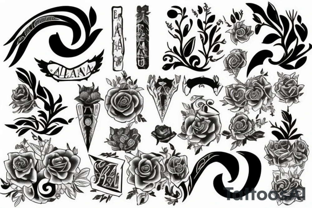The word "Aleana" tattoo idea