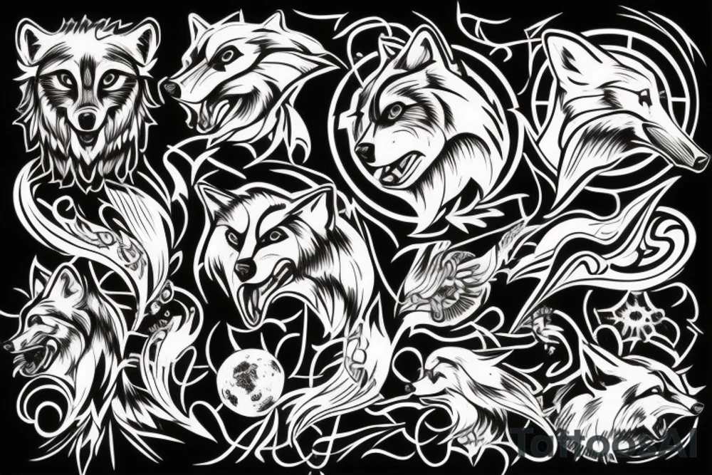 Wolf tattoo idea