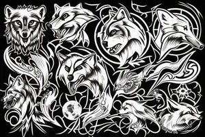 Wolf tattoo idea