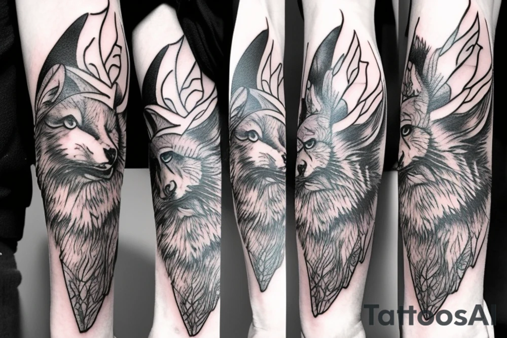 Wolf tattoo idea