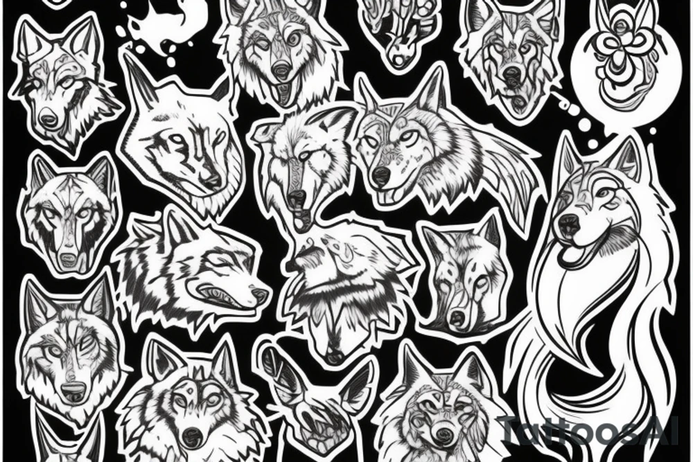 Wolf tattoo idea