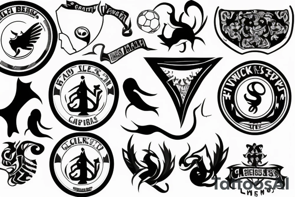 black chelsea logo tattoo idea