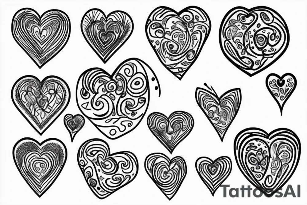 heart in circle tattoo idea