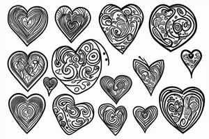 heart in circle tattoo idea