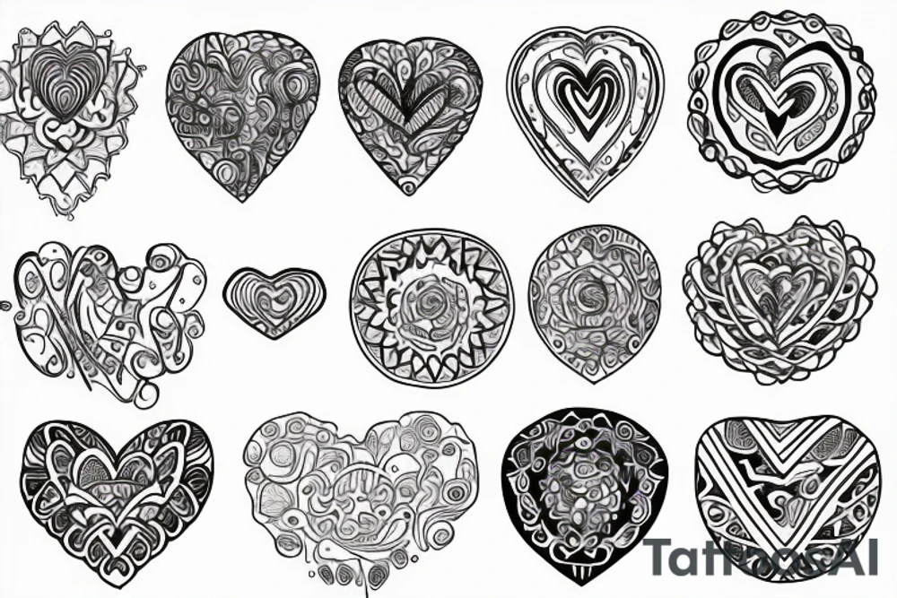 heart in a circle tattoo idea