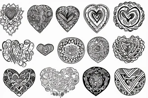 heart in a circle tattoo idea
