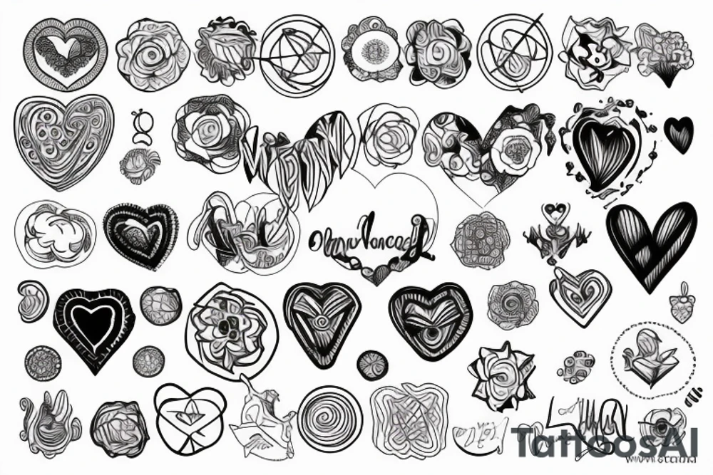 heart in a circle tattoo idea
