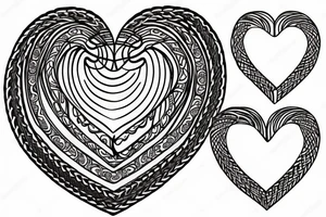 biological heart in a  chain circle tattoo idea