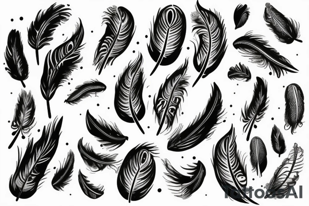 Dager sheathed in a feather tattoo idea
