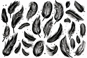 Dager sheathed in a feather tattoo idea