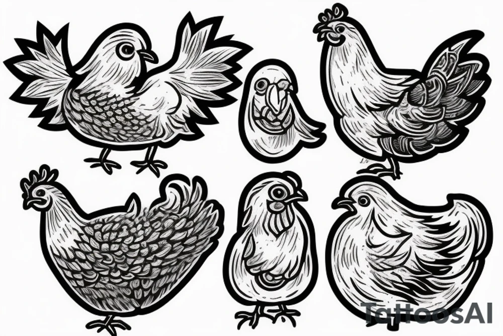 fighting chicken tattoo idea