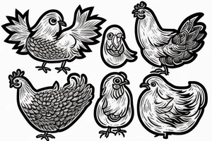 fighting chicken tattoo idea