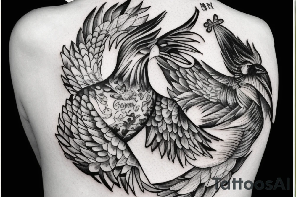fighting chicken tattoo idea