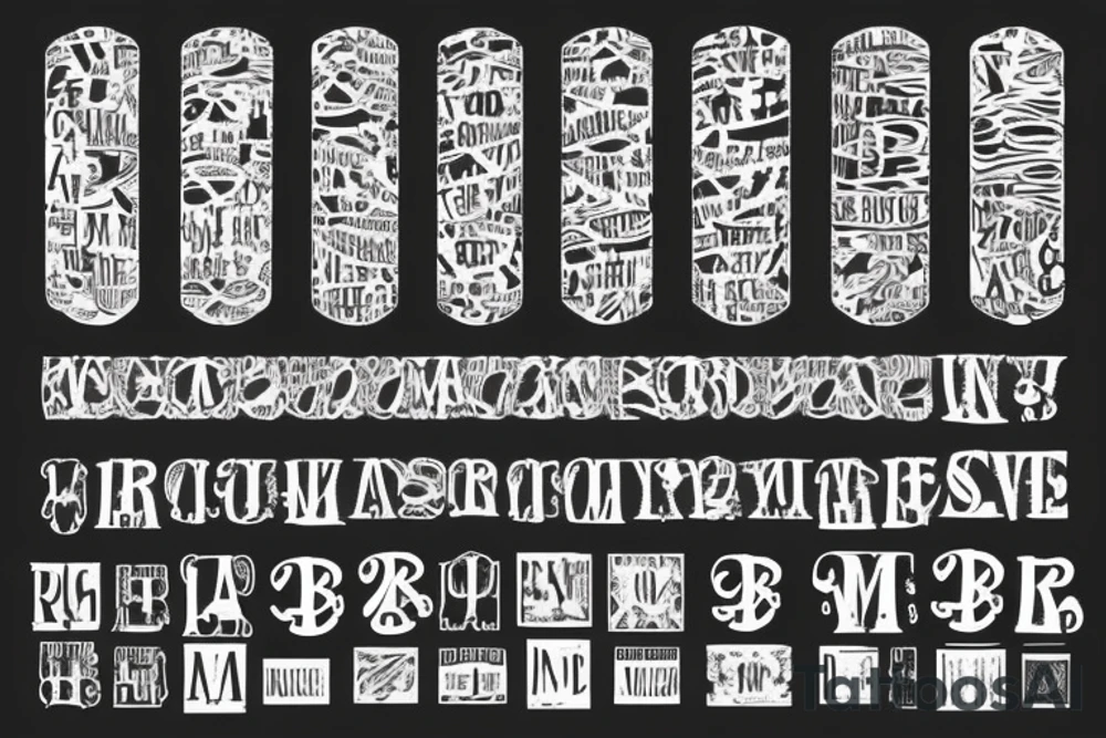 simple script, times new roman, "A R", and connected on top by the roman numeral 2 tattoo idea
